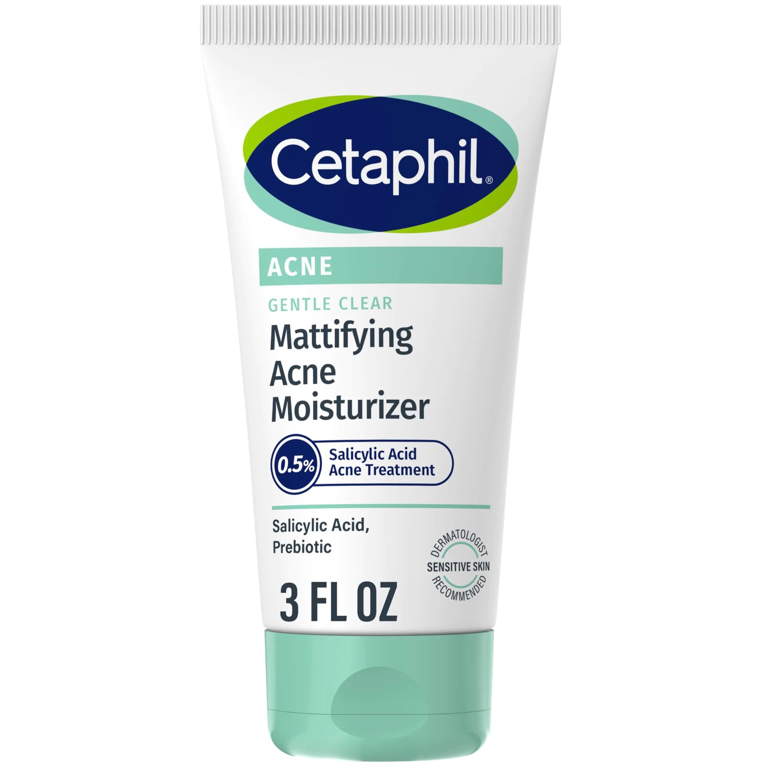 Idratante viso Cetaphil, idratante per l’acne opacizzante trasparente con acido salicilico allo 0,5%, idrata e tratta la pelle sensibile a tendenza acneica, cura della pelle per pelli sensibili, 3oz 3 fl oz (confezione da 1)