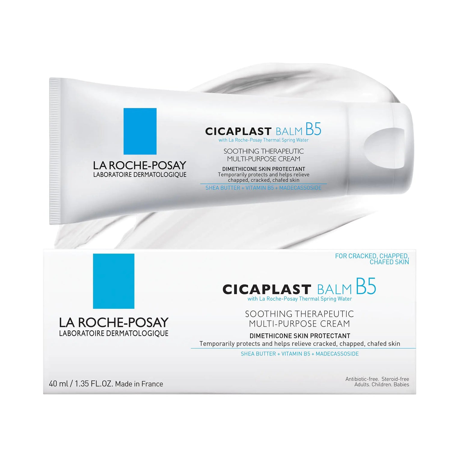 La Roche-Posay Cicaplast Balm B5, unguento curativo e crema terapeutica lenitiva multiuso per la pelle secca e irritata + protezione della pelle post-trattamento con SPF | Crema multiuso per la pelle secca 1,35 fl oz (confezione da 1) Non SPF