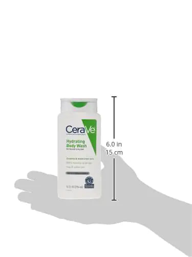 CeraVe Body Wash per pelli secche | Bagnoschiuma idratante con acido ialuronico e ceramidi | Senza parabeni, solfati e profumo | 10 once