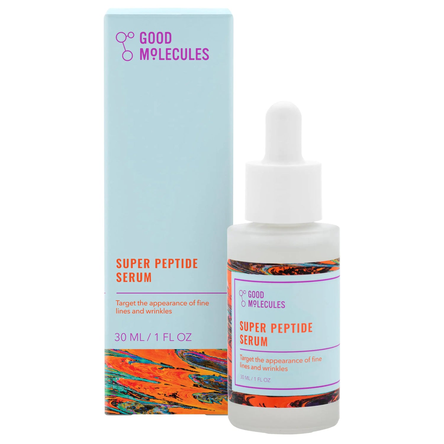 Good Molecules Super Peptide Serum - Siero facciale antietà con peptidi e tripeptidi di rame per rimpare e rassodare - Cura della pelle a base d’acqua per il viso