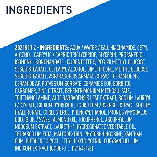 Crema riparatrice per gli occhi CeraVe | Crema sotto gli occhi per gonfiore e borse sotto gli occhi | Acido ialuronico + Niacinamide + Complesso botanico marino | Crema idratante per gli occhi | Senza olio e testato da un oftalmologo