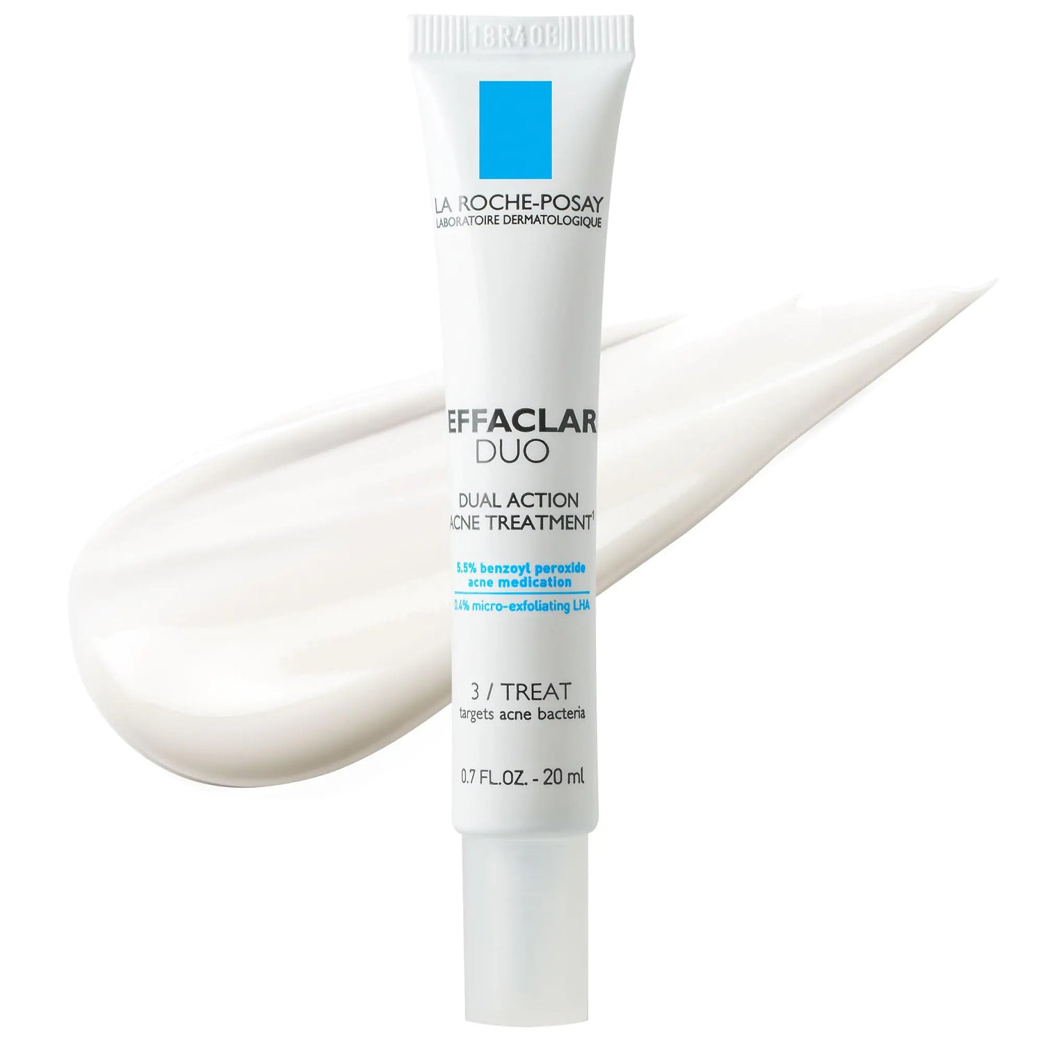 La Roche-Posay Effaclar Duo Crema per il trattamento delle macchie dell’acne a doppia azione con perossido di benzoile Trattamento dell’acne per l’acne e punti neri, leggerezza leggera, sicura per la pelle sensibile 0,7 fl oz (confezione da 1)