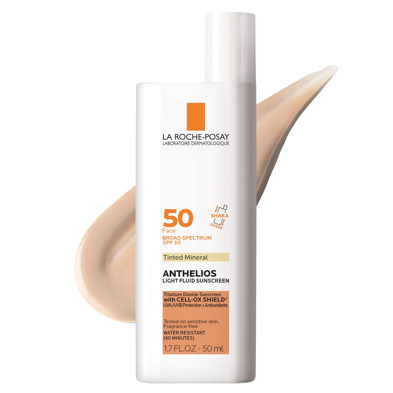 Protezione solare colorata La Roche-Posay Anthelios SPF 40+ | SPF ad ampio spettro + antiossidanti | Protezione solare al biossido di titanio e ossido di zinco | 4 tonalità flessibili senza sfumature bianche | Senza olio e senza ossibenzone 1,7