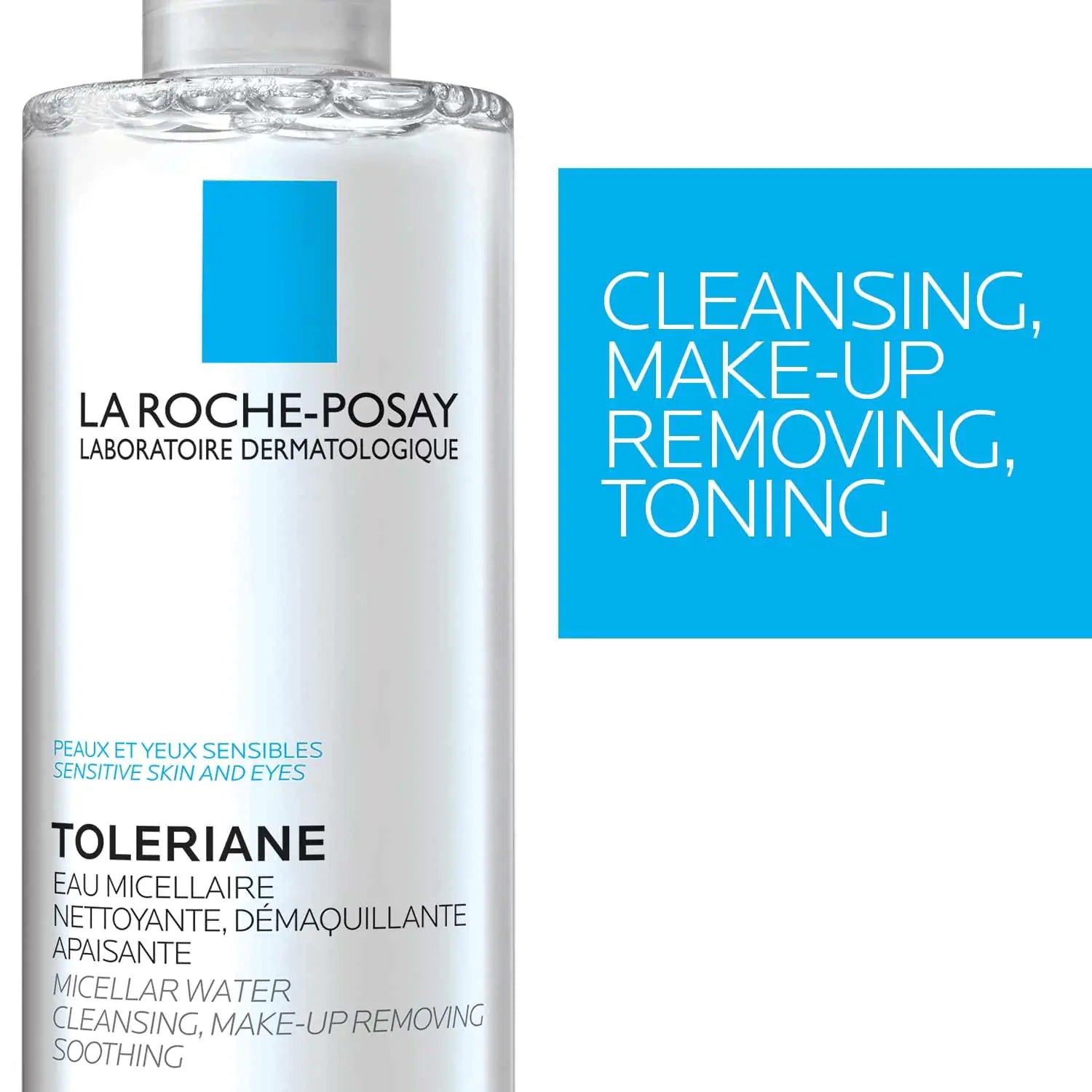 La Roche-Posay Acqua detergente micellare per pelli sensibili, struccante all’acqua micellare, deterge e idrata la pelle, tonico viso delicato, senza olio 13,53 fl oz (confezione da 1)