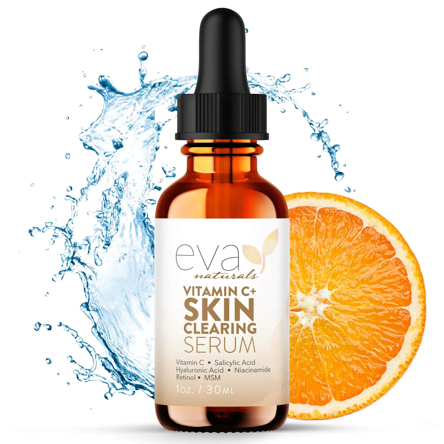 Siero alla vitamina C per il viso - Siero per la pulizia della pelle con acido salicilico retinolo, niacinamide e acido ialuronico - Siero per l’acne che illumina la pelle - Trattamento anti-invecchiamento delle macchie scure