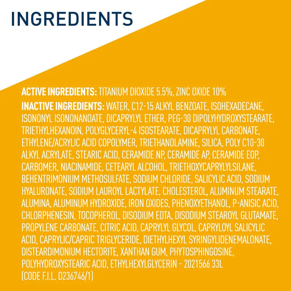 Crema solare minerale idratante CeraVe SPF 30 con tinta trasparente | Protezione solare minerale colorata con ossido di zinco e biossido di titanio | Si fonde perfettamente per un bagliore sano | Medio, 1,7 once fluide senza profumo