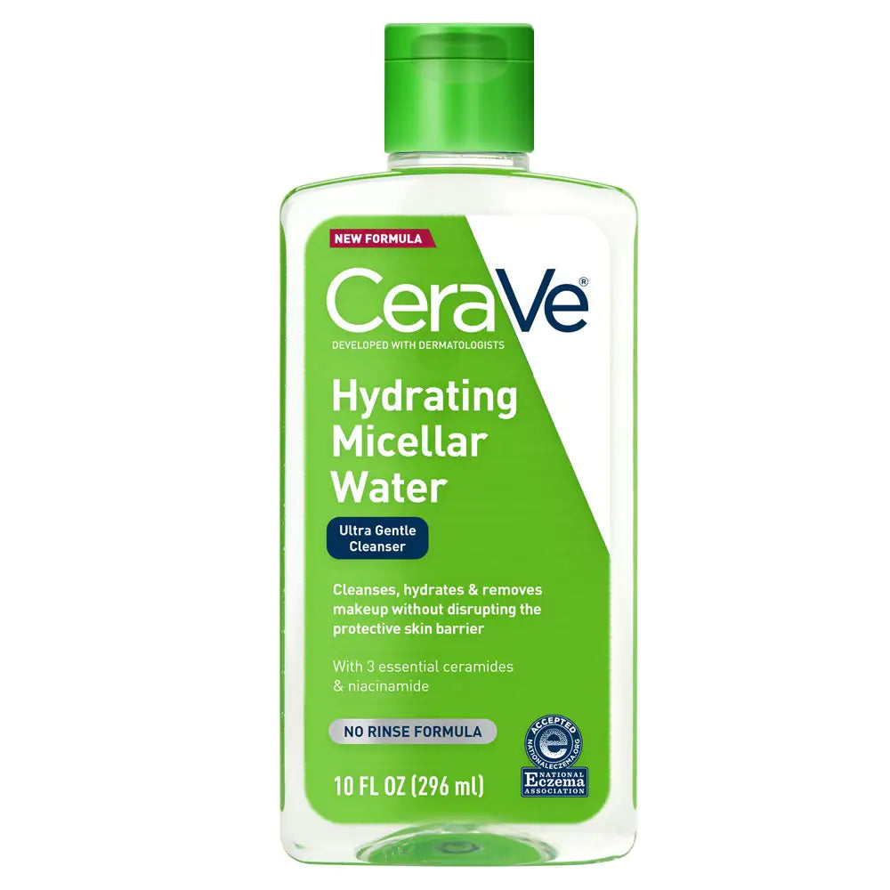 Acqua micellare CeraVe | Formula nuova e migliorata | Detergente viso idratante e struccante per gli occhi | Senza profumo e non irritante | 10 Fl. Oz