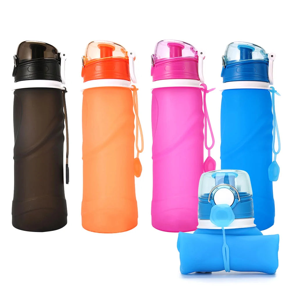 Foldable Leak Proof Silicone Water Bottle