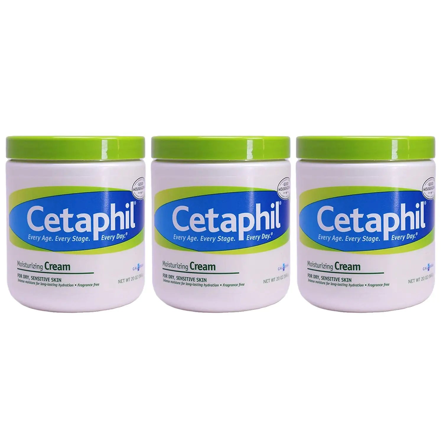 Crema idratante Cetaphil (20 once) (confezione da 3) Senza profumo 1,25 libbre (confezione da 3)