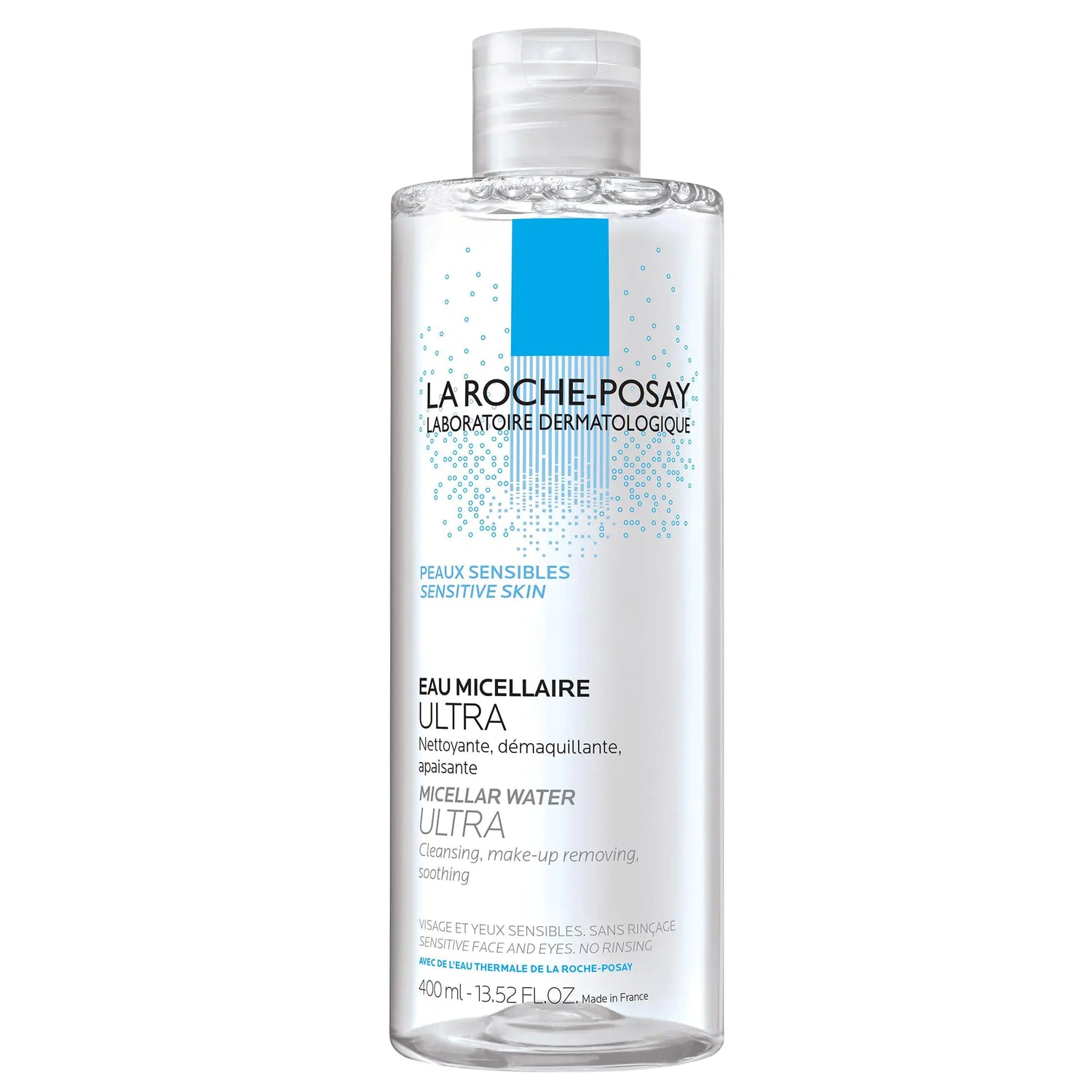 La Roche-Posay Acqua detergente micellare per pelli sensibili, struccante all’acqua micellare, deterge e idrata la pelle, tonico viso delicato, senza olio 13,53 fl oz (confezione da 1)