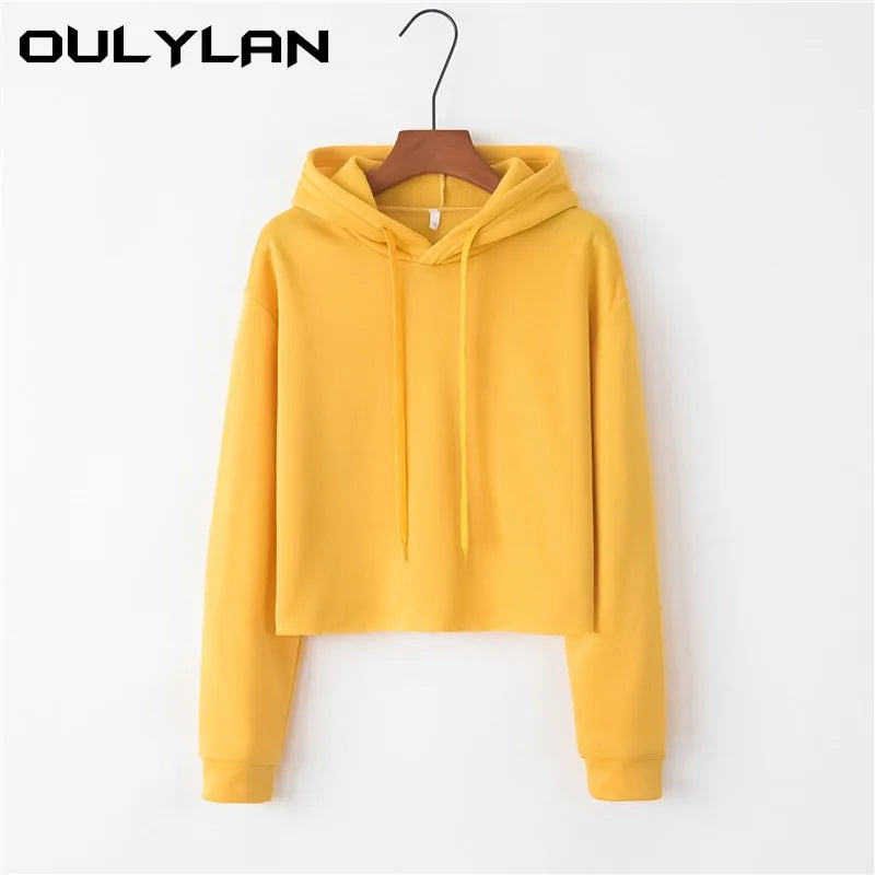 Oulylan Women's Crop Hoodies Sweatshirts