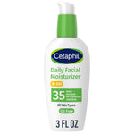 Idratante viso Cetaphil, idratante viso senza olio quotidiano con SPF 35, per pelli sensibili miste secche o oleose, lozione viso senza profumo NUOVO, 3oz