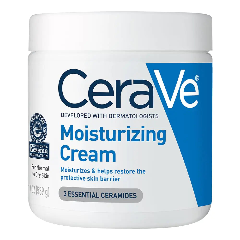 Crema idratante CeraVe | Idratante per il corpo e il viso per la pelle secca | Crema per il corpo con acido ialuronico e ceramidi | Idratante quotidiano | Senza olio | Senza profumo | Non comedogenico | 19 once 1,19 libbre (confezione da 1)