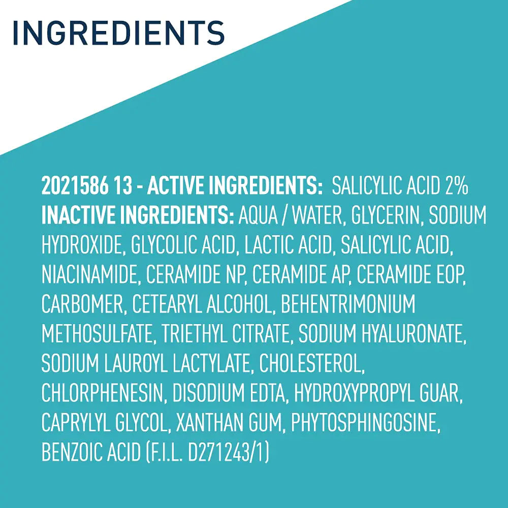 CeraVe Acne Control Gel, 2% Acido Salicilico Trattamento dell’acne con acido glicolico + acidi lattici + niacniamide, il gel per l’acne aiuta a eliminare le imperfezioni dell’acne senza seccarsi troppo, senza alcool e senza olio, 1,35 fl oz