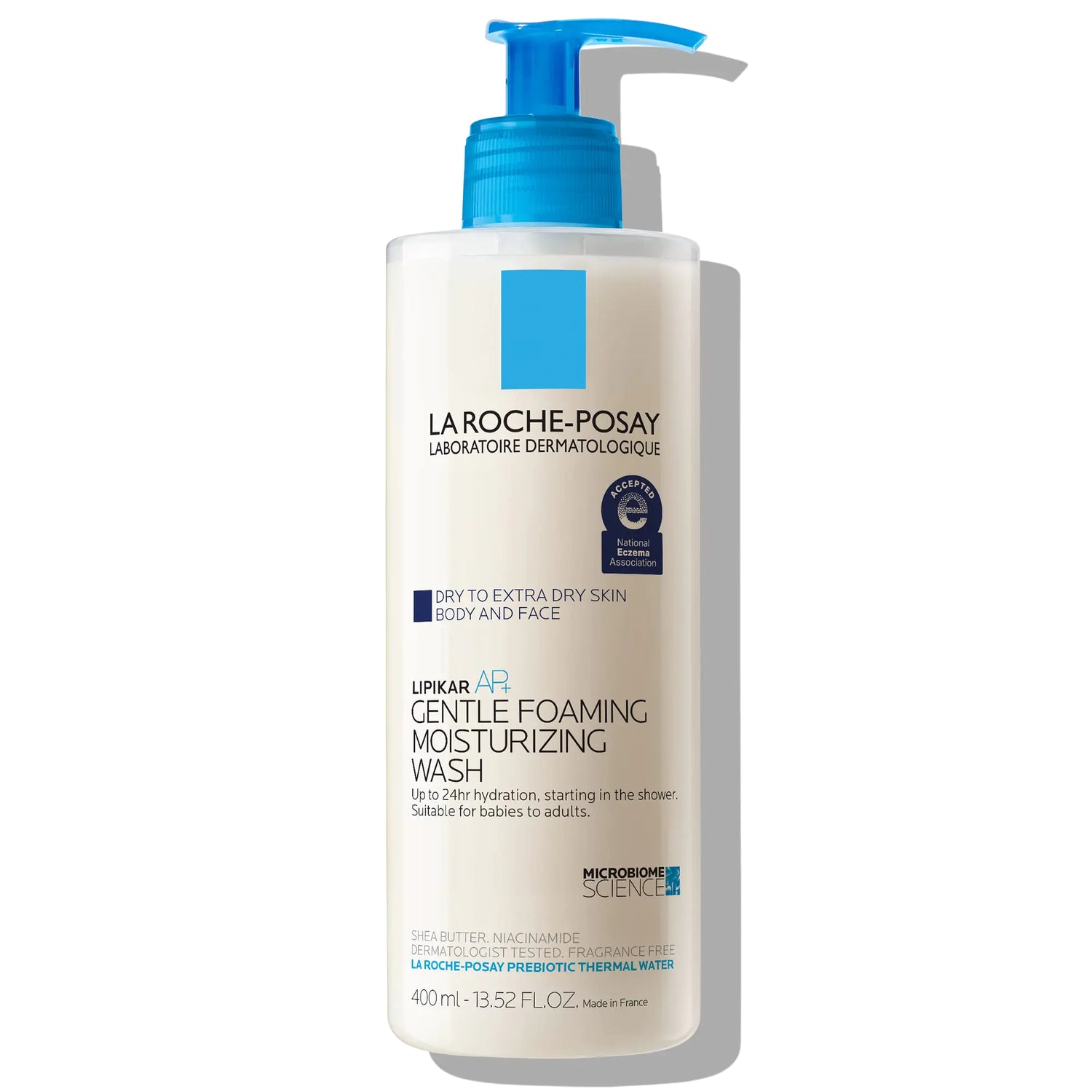 La Roche-Posay Lipikar AP+ Detergente Idratante Schiuma Delicato | Burro Di Karité + Niacinamide + Glicerina | Bagnoschiuma Idratante E Bagnoschiuma Per Il Viso Per La Pelle Secca | Accettato dall’Associazione Nazionale Di Eczema | Senza Sapone